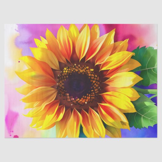 Zonnebloemtissuepapier - Extra groot voor Decoupag Tissuepapier (Voorkant)