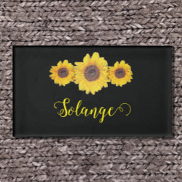 Zonnebloemtrio-gepersonaliseerd Naambadge