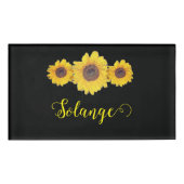 Zonnebloemtrio-gepersonaliseerd Naambadge (Voorkant)