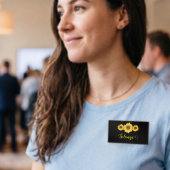 Zonnebloemtrio-gepersonaliseerd Naambadge