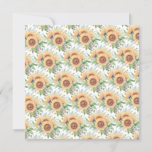 Zonnebloemtuin 16e verjaardag uitnodiging (Achterkant)