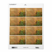 Zonnebloemtuin 1 etiket (Full Sheet)