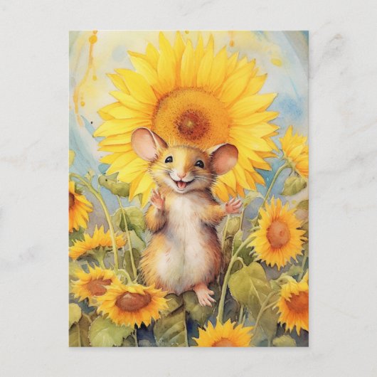 Zonnebloemtuin 6 van 17 briefkaart (Voorkant)