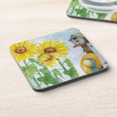 Zonnebloemtuin Drankjes Onderzetter (Linkerzijde)