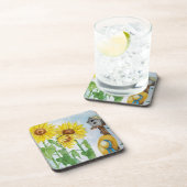 Zonnebloemtuin Drankjes Onderzetter (Rechterzijde)