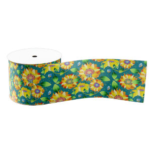 Zonnebloemtuin Grosgrain Lint
