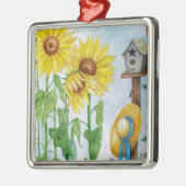 Zonnebloemtuin Metalen Ornament (Links)