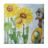 Zonnebloemtuin Tegeltje (Voorkant)