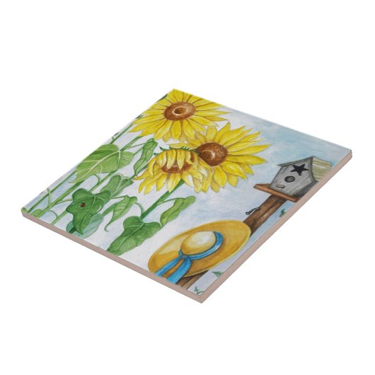 Zonnebloemtuin Tegeltje (Zijkant)