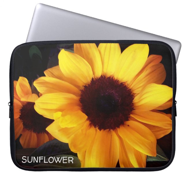 Zonnebloemtuinbouwkunst Laptop Sleeve (Voorkant)
