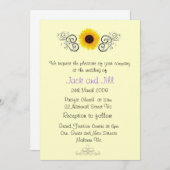 Zonnebloemuitnodiging Kaart (Voorkant / Achterkant)