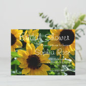 Zonnebloemuitnodiging Kaart (Staand voorkant)