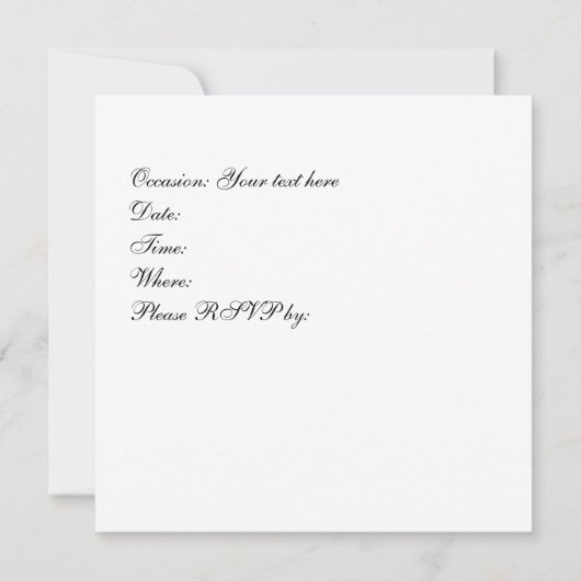 Zonnebloemuitnodiging Kaart (Achterkant)