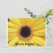 Zonnebloemuitnodiging Kaart (Staand voorkant)