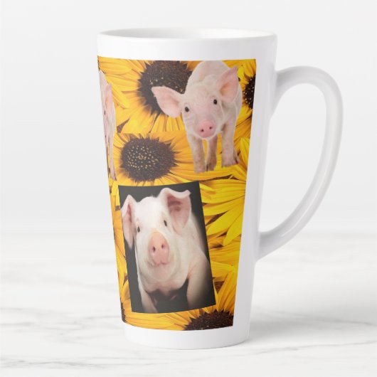 Zonnebloemvarkens Latte Mok (Rechts)