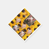 Zonnebloemvarkens Papieren servetten (Hoek)