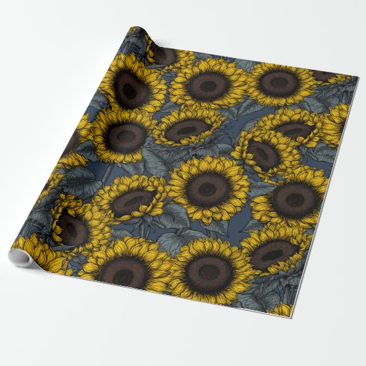 Zonnebloemveld 2 cadeaupapier (Uitgerold)