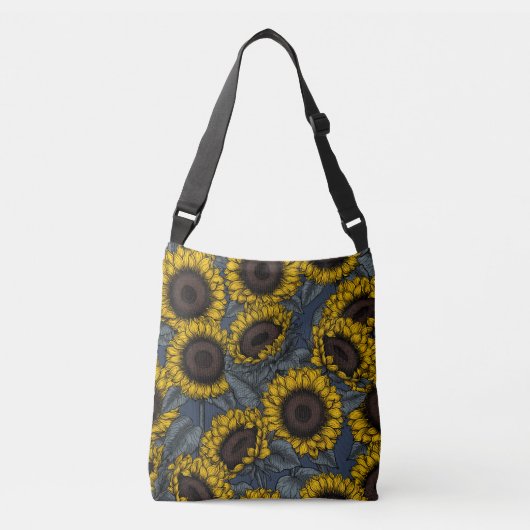 Zonnebloemveld 2 crossbody tas (Voorkant)
