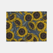 Zonnebloemveld 2 fleece deken (Voorkant (Horizontaal))