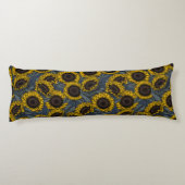 Zonnebloemveld 2 lichaamskussen (Achterkant)