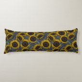 Zonnebloemveld 2 lichaamskussen (Voorkant)