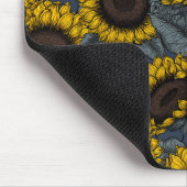 Zonnebloemveld 2 muismat (Hoek)