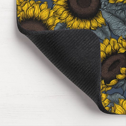Zonnebloemveld 2 muismat (Hoek)