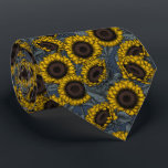 Zonnebloemveld 2 stropdas<br><div class="desc">Door de hand getrokken vectorpatroon met zonnebloemen</div>