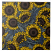 Zonnebloemveld 2 tegeltje (Voorkant)