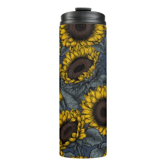 Zonnebloemveld 2 thermosbeker (Voorkant)