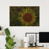 Zonnebloemveld 36 x 24 Poster (Thuiskantoor)