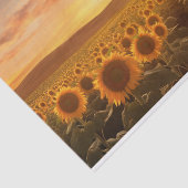 Zonnebloemveld bij zonsondergang Decoupage Tissuepapier (Detail)