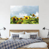 Zonnebloemveld Canvas Afdruk (Insitu (Slaapkamer))