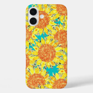 zonnebloemveld iPhone 16 plus hoesje