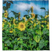 Zonnebloemveld Douchegordijn (Voorkant)