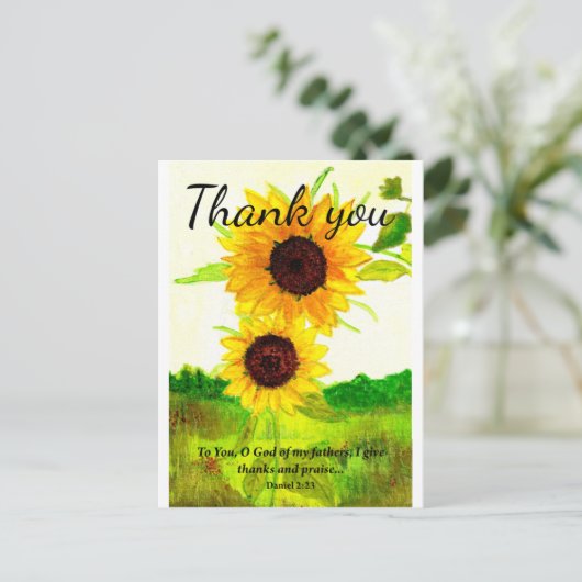 Zonnebloemveld Feestdagenkaart (Staand voorkant)