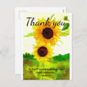 Zonnebloemveld Feestdagenkaart (Voorkant / Achterkant)