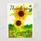 Zonnebloemveld Feestdagenkaart (Voorkant)