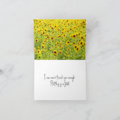Zonnebloemveld Hartelijk dank Kaart (Binnen)