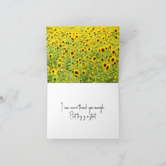 Zonnebloemveld Hartelijk dank Kaart (Binnen)
