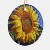 Zonnebloemveld in kleurrijke artistieke stijl keramisch ornament (Links)