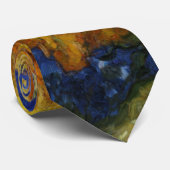 Zonnebloemveld in kleurrijke artistieke stijl stropdas (Opgerold)