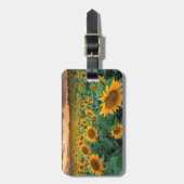 Zonnebloemveld in Longmont, Colorado Bagagelabel (Voorkant verticaal)