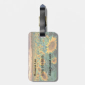 Zonnebloemveld in Longmont, Colorado Bagagelabel (Achterkant verticaal)