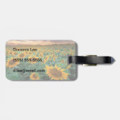 Zonnebloemveld in Longmont, Colorado Bagagelabel (Achterkant horizontaal)