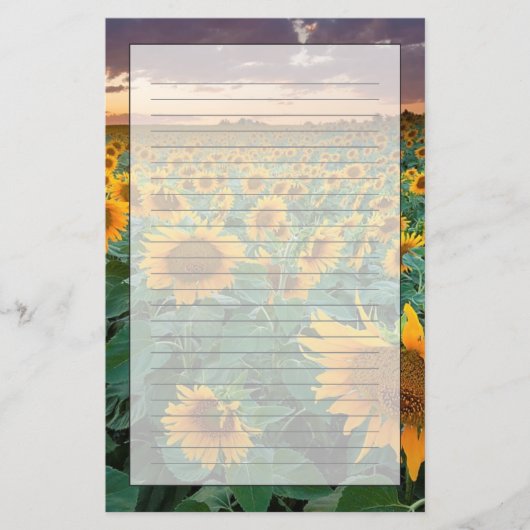 Zonnebloemveld in Longmont, Colorado Briefpapier (Voorkant)