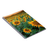 Zonnebloemveld in Longmont, Colorado Notitieboek (Rechterzijde)