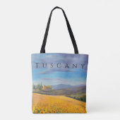 Zonnebloemveld in Toscane Tote Bag (Achterkant)