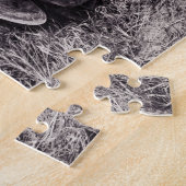 Zonnebloemveld in zwart-wit legpuzzel (Zijkant)