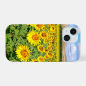 Zonnebloemveld iPhone 15 Case (Achterkant horizontaal)